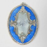 A continental enamel pendant