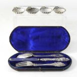 A Victorian silver cutlery set