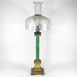 A Victorian patent oil lamp