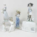 A collection of Lladro figures