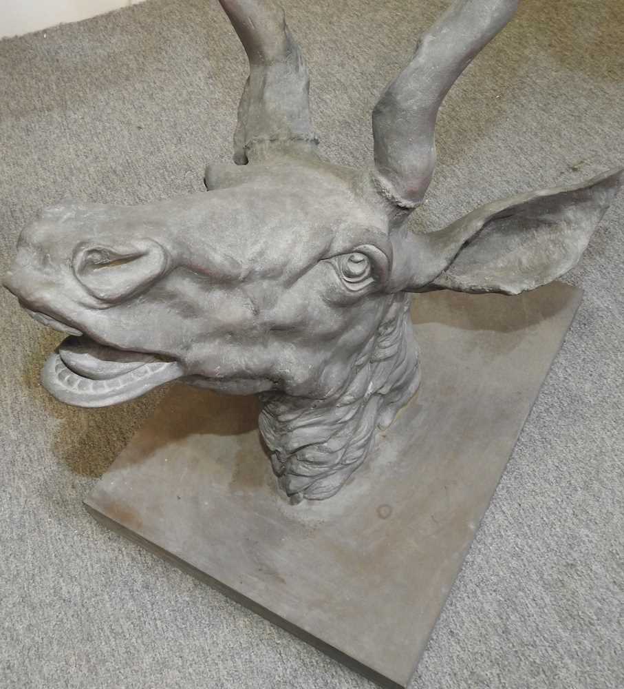 A bronze stag's head sculpture - Image 2 of 3