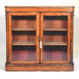 A Victorian walnut bookcase