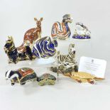 A collection of Royal Crown Derby animals