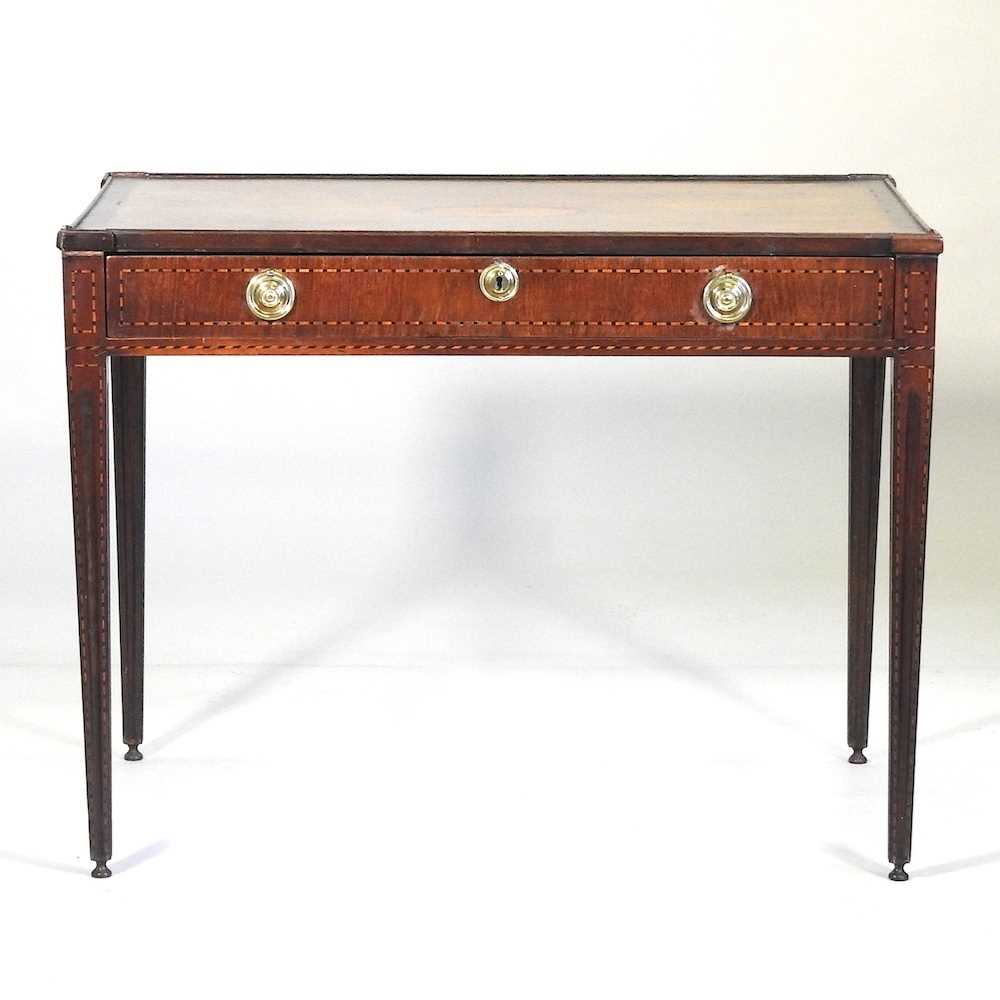 A George III oak and mahogany silver table