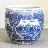 A Chinese blue and white jardiniere