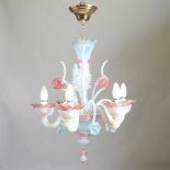 A Venetian glass chandelier