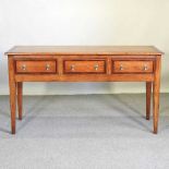 A handmade oak dresser base