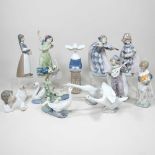 A collection of Lladro figures