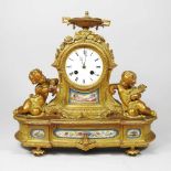 A 19th century French ormolu mantel clock