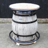 A barrel pub table