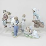 A collection of Lladro figures