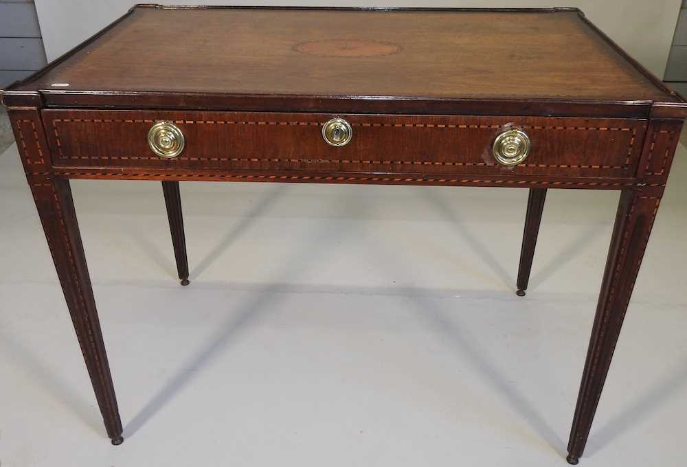 A George III oak and mahogany silver table - Image 13 of 15