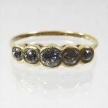 An 18 carat gold diamond ring