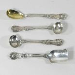 Four various Victorian silver spoons