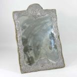 A Victorian silver easel mirror