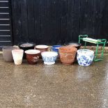 A collection of garden pots