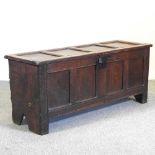 An 18th century and later oak coffer