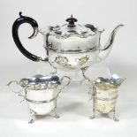 A silver tea service