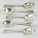 Three George III silver table spoons