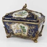 A large porcelain casket