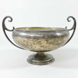 A silver sugar bowl