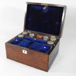 A Victorian rosewood vanity box