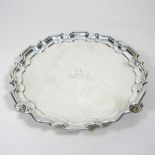 A Victorian silver salver