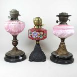 Three oil lamps