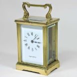 A brass cased carriage clock