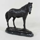 A bronze model of a horse