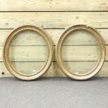 A pair of 19th century gilt gesso frames