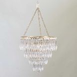 An early 20th century cut glass chandelier