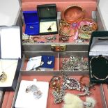 A box of costume jewellery