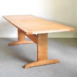 An oak dining table