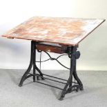 A vintage draughtsman's table