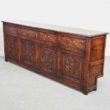 An oak sideboard