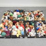 A large collection of Beanie Baby toys