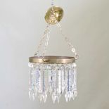 An early 20th century cut glass chandelier