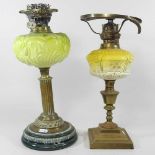 Two oil lamp bases