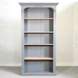 An oak open bookcase