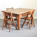 An antique pine table