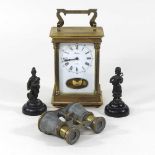 A clock and metalwares
