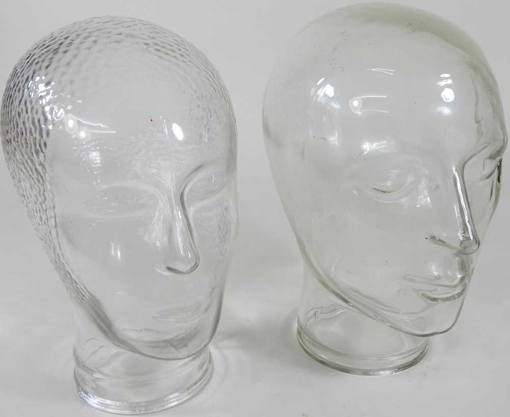 A glass mannequin head - Image 2 of 2