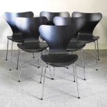 A set of Fritz Hansen dining chairs