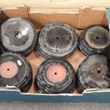 A collection of oil lamp bases