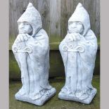 A pair of garden statues