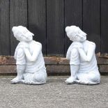 Two garden statues