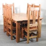 A pine dining suite