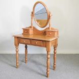 A pine dressing table