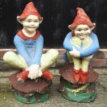 Two garden gnomes